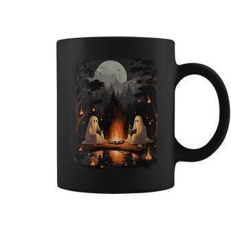 Vintage Ghost Book Reading Camping Gothic Halloween Teachers Coffee Mug | Mazezy