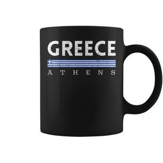 Vintage Greece Flag Matching Trip Souvenirs From Athens Coffee Mug | Mazezy
