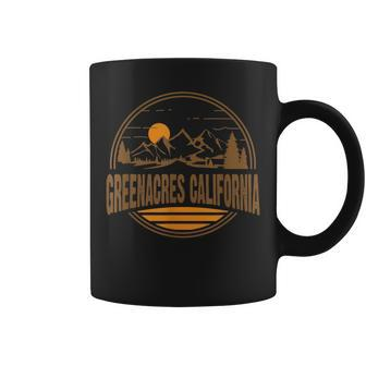 Vintage Greenacres California Mountain Hiking Print Coffee Mug | Mazezy