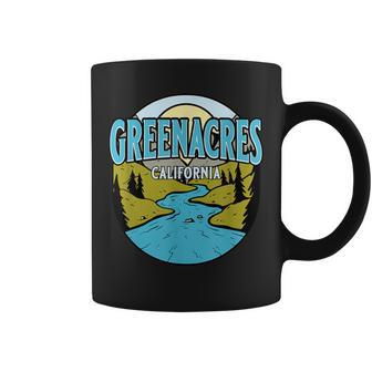Vintage Greenacres California River Valley Souvenir Print Coffee Mug | Mazezy