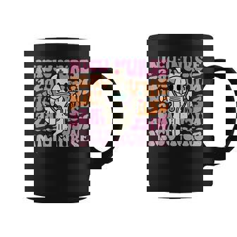 Vintage Groovy Nicu Nurse Funny Halloween Neonatal Nurse Halloween Funny Gifts Coffee Mug | Mazezy