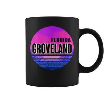 Vintage Groveland Vaporwave Florida Coffee Mug | Mazezy UK