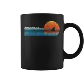 Vintage Hobie Beach Retro 80S Shark Fin Sunset Coffee Mug | Mazezy