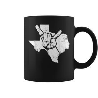 Vintage Hook 'Em Hands Texas Pride State Usa Coffee Mug | Mazezy