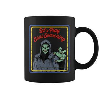 Vintage Horror Soul Searching Grim Reaper Reaper Coffee Mug | Mazezy AU