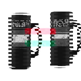 Vintage Hungary Hungarian Flag Pride Gift Coffee Mug | Mazezy