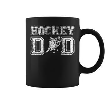 Vintage Ice Hockey Dad Player Daddy Fathers Day Cool Gift Coffee Mug | Mazezy CA