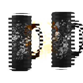 Vintage Inspired Flower Botanical Chart RedPoppy Flower Coffee Mug - Monsterry