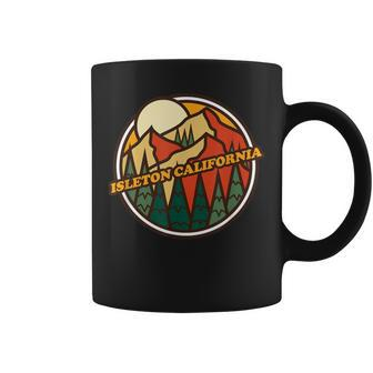 Vintage Isleton California Mountain Hiking Souvenir Print Coffee Mug | Mazezy