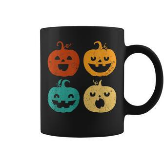 Vintage Jackolantern Pumpkin Boy Girl Funny Retro Halloween Pumpkin Funny Gifts Coffee Mug | Mazezy