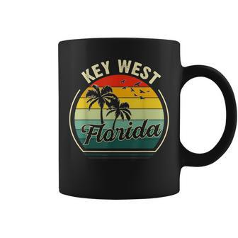 Vintage Key West Beach Floria Summer Vacation Sunset Palm Key West Funny Gifts Coffee Mug | Mazezy