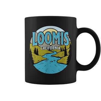 Vintage Loomis California River Valley Souvenir Print Coffee Mug | Mazezy