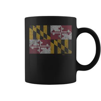 Vintage Maryland State Flag Pride T Coffee Mug | Mazezy