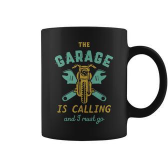Vintage Mechanic The Garage Is Calling I Must Go Coffee Mug | Mazezy