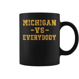 Vintage Michigan Vs Everyone Everybody Quotes Coffee Mug | Mazezy UK