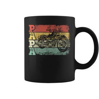 Vintage Motorcycle Papa Biker Motorcycle Rider Fathers Day Gift For Mens Coffee Mug | Mazezy