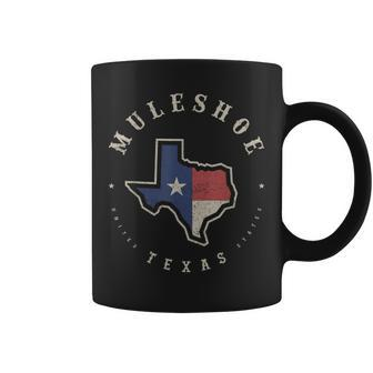 Vintage Muleshoe Texas State Flag Map Souvenir Coffee Mug | Mazezy