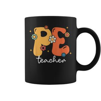 Vintage Pe Teacher Retro Groovy Happy First Day Of School Coffee Mug | Mazezy
