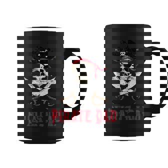 Vintage Pirate Dad Father Halloween Skull Cross Bones Gift For Mens Coffee Mug | Mazezy