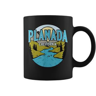 Vintage Planada California River Valley Souvenir Print Coffee Mug | Mazezy