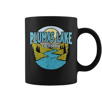 Vintage Plumas Lake California River Valley Souvenir Print Coffee Mug | Mazezy