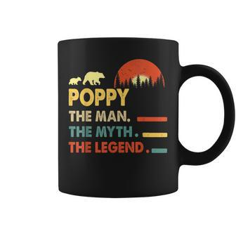 Vintage Poppy Man Myth Legend Daddy Grandpa Gift Ideas Coffee Mug | Mazezy