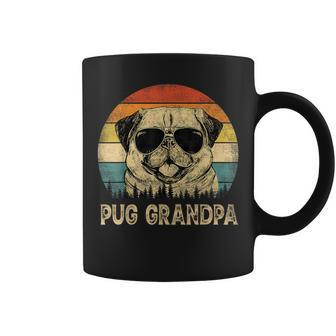 Vintage Pug Grandpa Dog Lovers Fathers Day Coffee Mug | Mazezy