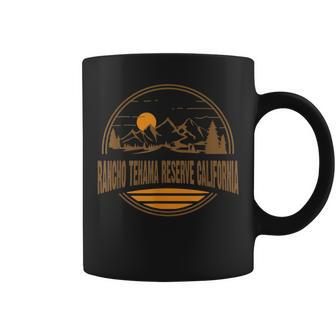 Vintage Rancho Tehama Reserve California Mountain Print Coffee Mug | Mazezy