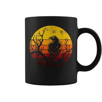 Vintage Raven Retro Halloween Gothic Crow Bird Lover Gift Halloween Funny Gifts Coffee Mug | Mazezy