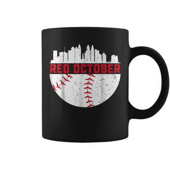 Vintage Red October Philly Philadelphia Baseball Fan Support Coffee Mug | Mazezy