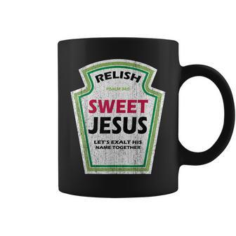 Vintage Relish Sweet Jesus Funny Christian Parody Coffee Mug | Mazezy