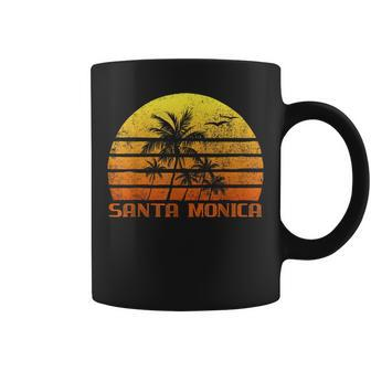 Vintage Retro Beach Vacation Santa Monica California Sunset California Gifts And Merchandise Funny Gifts Coffee Mug | Mazezy