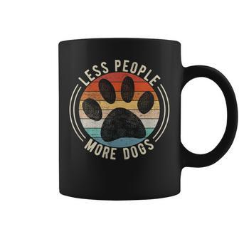 Vintage Retro Funny Sayings Dog Lover Less People More Dogs Coffee Mug - Thegiftio UK