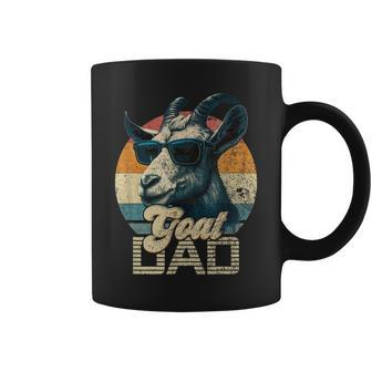 Vintage Retro Goat Dad Best Goat Daddy Funny Fathers Day Coffee Mug - Seseable