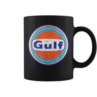 Vintage Retro Gulf Motor Oil Metal Sign Racing Bikes Cars Coffee Mug - Monsterry
