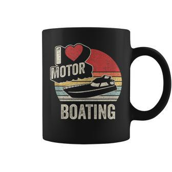 Vintage Retro I Love Motor Boating Funny Boater Coffee Mug - Thegiftio UK
