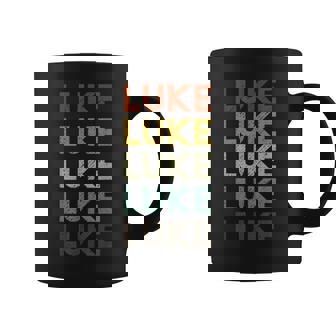 Vintage Retro Luke First Name Coffee Mug - Monsterry