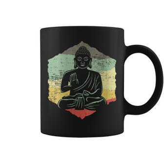 Vintage Retro Style Buddha Meditation Idea Coffee Mug | Mazezy