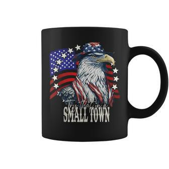 Vintage Retro Try That In My Town Eagle American Flag Coffee Mug - Seseable