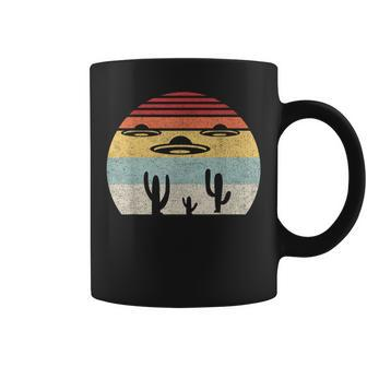 Vintage Retro Ufo Alien Desert Coffee Mug | Mazezy