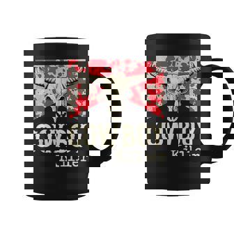 Vintage Rodeo Cowboy Western Bull Skull Killer Cowhide Rodeo Funny Gifts Coffee Mug | Mazezy