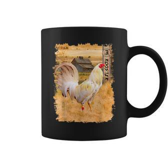 Vintage Rooster Gallero Gamefowl Cock Fight Coffee Mug - Seseable