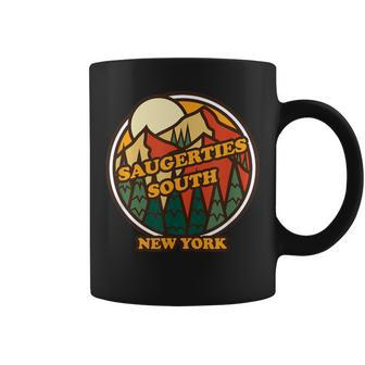 Vintage Saugerties South New York Mountain Souvenir Print Coffee Mug | Mazezy