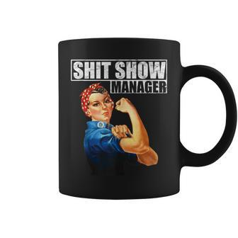 Vintage SHIT Show Manager Funny Mom Boss Supervisor  Coffee Mug