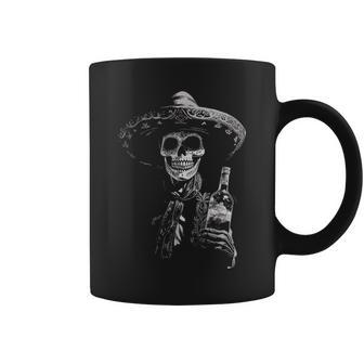 Vintage Skeleton Tequila Mexico Dia De Los Muertos Mexican Coffee Mug | Mazezy UK