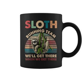 Vintage Sloth Running Team Well Get There Funny Sloth Coffee Mug - Thegiftio UK