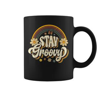 Vintage Stay A Groovy 60S 70S Peace Positive Mind Hippie Coffee Mug - Monsterry