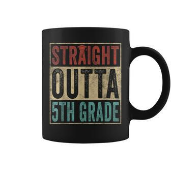 Vintage Straight Outta 5Th Grade Graduation Grad Coffee Mug | Mazezy