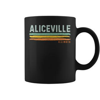 Vintage Stripes Aliceville Il Coffee Mug | Mazezy