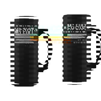 Vintage Stripes Ames Heights Wv Coffee Mug | Mazezy